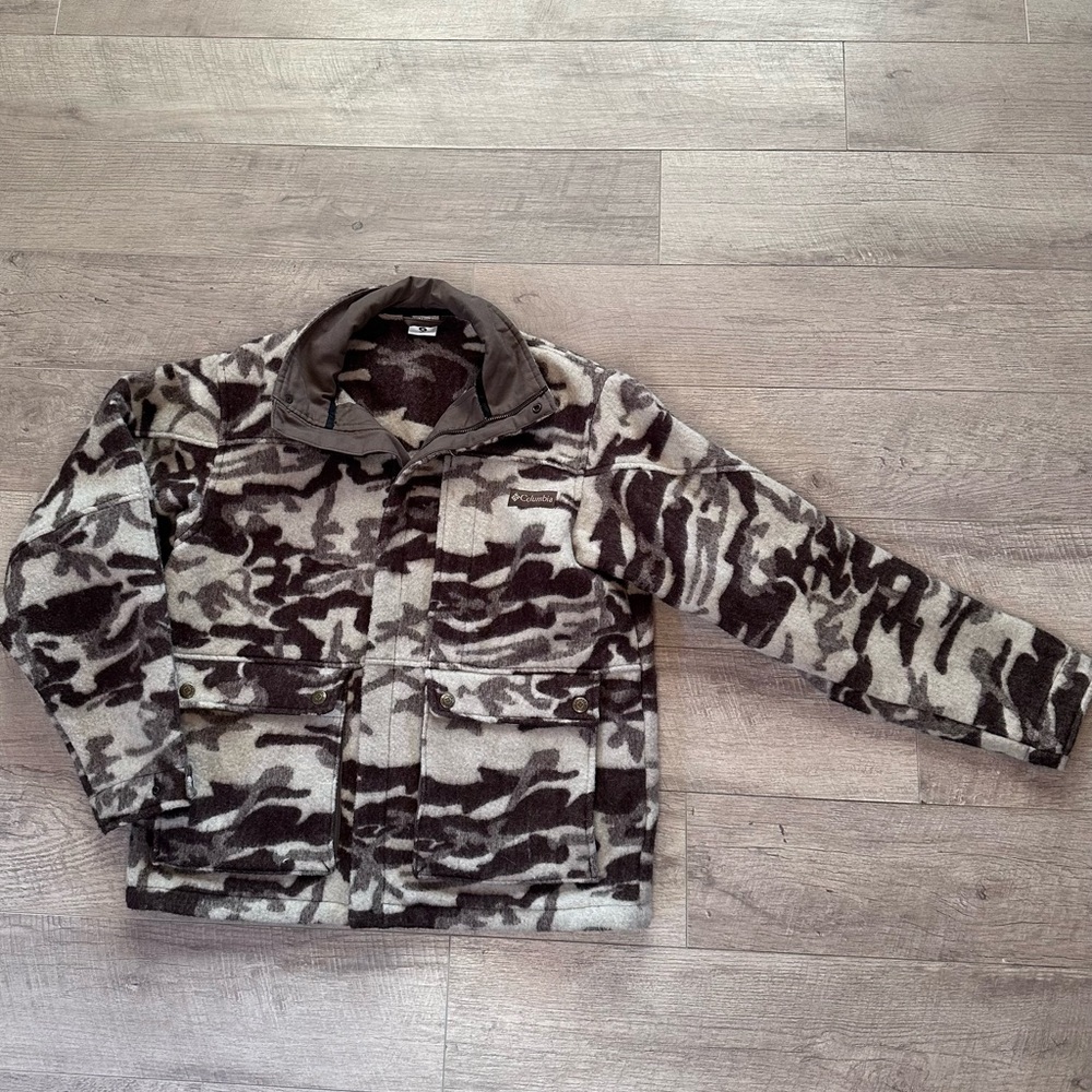 Columbia Wool Blend Camo Hunting Coat Jacket Men's Medium